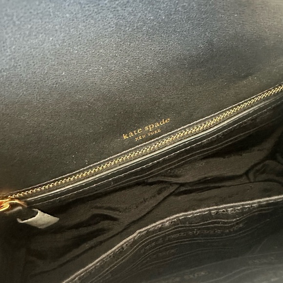 NWT - KATE SPADE Evelyn Black Multi Spade Flower Tweed Handbag - Picture 9 of 11